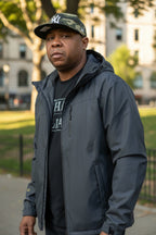 Men's Hooded Windproof Zip Up Outdoor Jacket