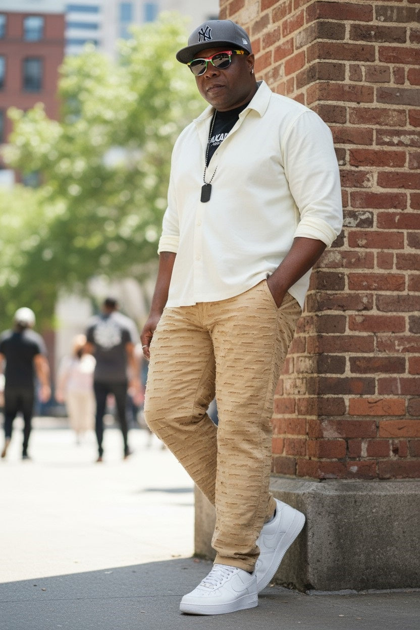 Men's Slim Fit Stretch Khaki Jeans