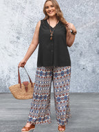Plus Size Sleeveless V-Neck Top