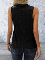 Sleeveless Split Neck Top