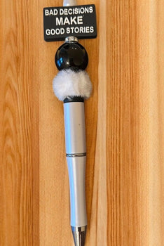 Decorative handmade black ink pen