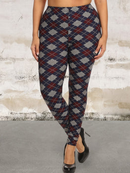 Plus Size Multi Color Knit Legging