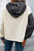 Women's Drop Shoulder Drawstring Hoodie