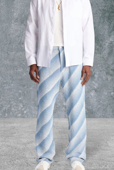 Men's Straight Faded Lines Pant