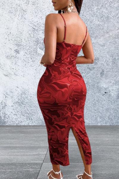 Backless Spaghetti Strap Sleeveless Maxi Dress