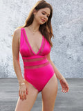 Davi & Dani Mesh Detail One Piece Swimsuit