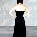 David's  Bridal black satin Formal dress