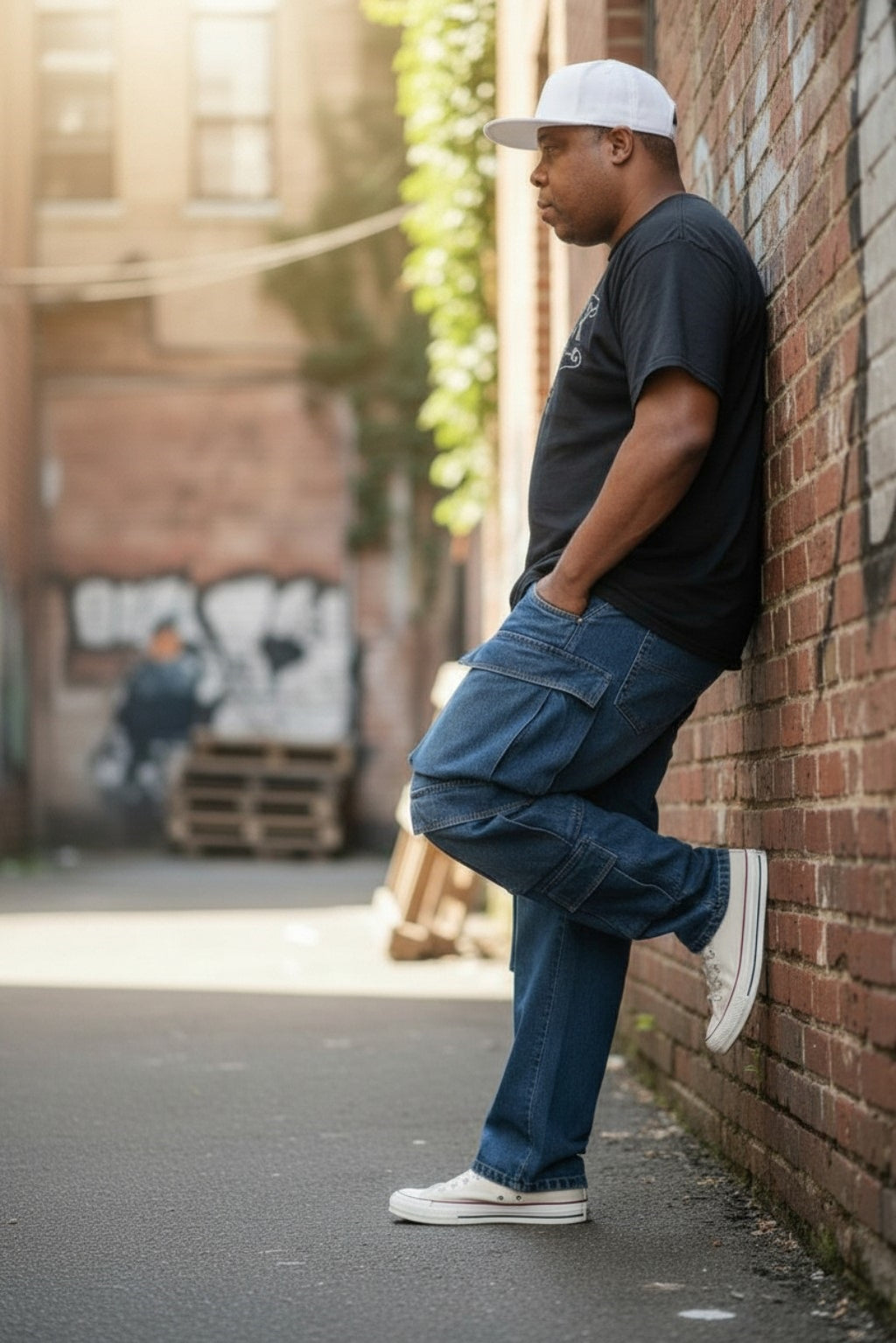 Men's loose Fit Cargo Jeans