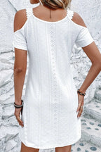 Women's V-Neck Cold Shoulder Mini Dress