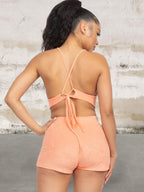Crisscross Cami straps Shorts Set