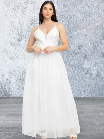 White Glitter Straps Mesh Tulle Maxi Dress