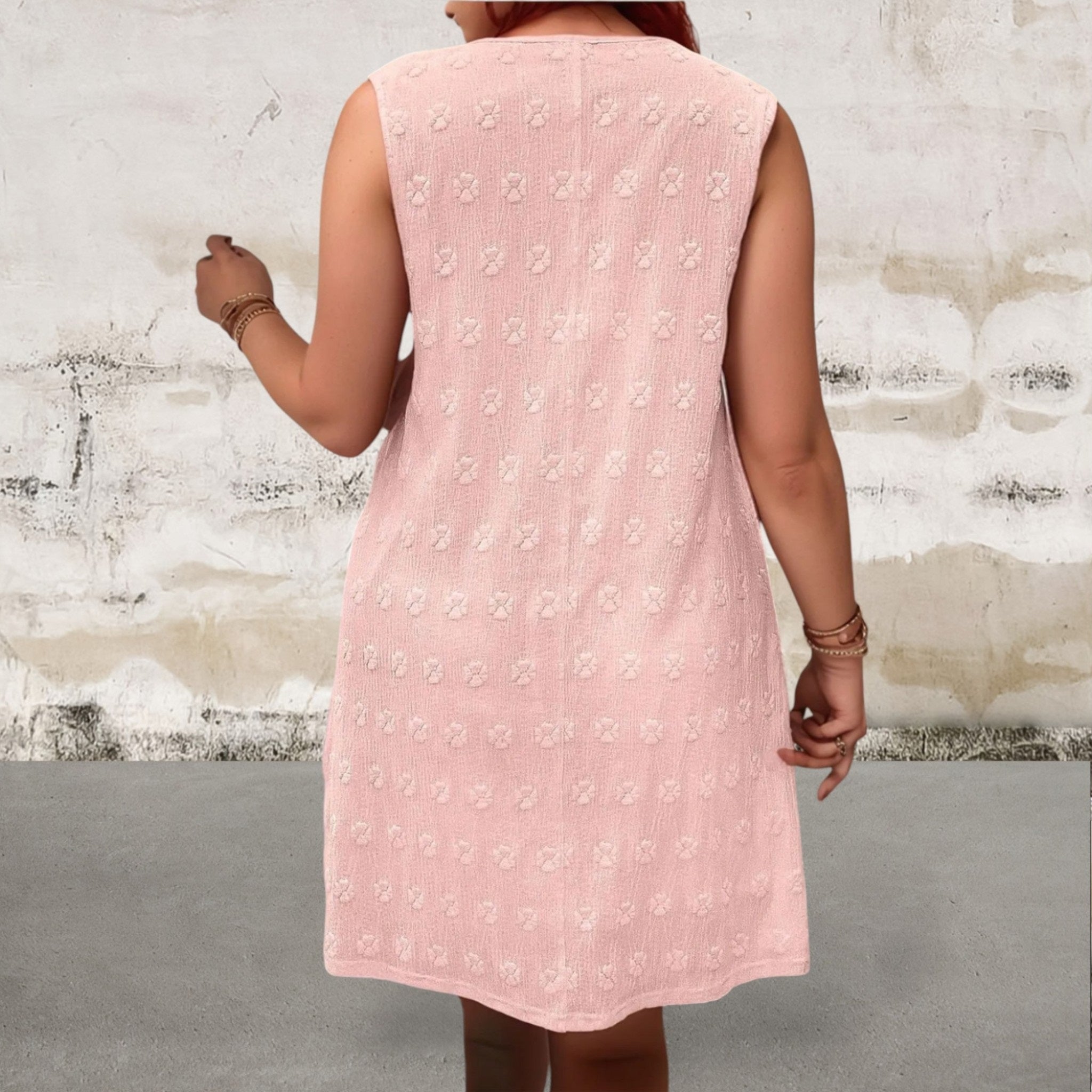 Plus Size V-Neck Sleeveless Summer Dress