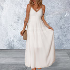 Spaghetti Straps High Waist Elegant Long Dress