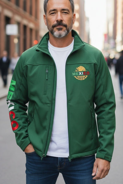 Mexico Embroidered Soft Shell Jacket