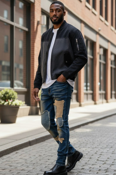 Men's Skinny denim Patch Jean