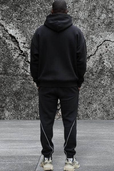 Men's Pullover Black Oversized Hoodie