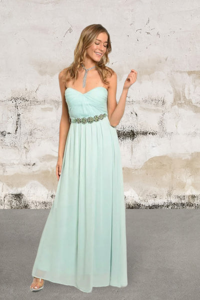 Sleeveless tube top fitted waist dress