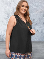 Plus Size Sleeveless V-Neck Top
