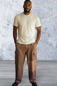 Men's 6 Pockets Elastic waist Cargo Sweatpants