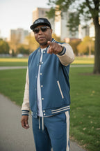 Mens Casual Snap Button Front Jacket & Pants Set