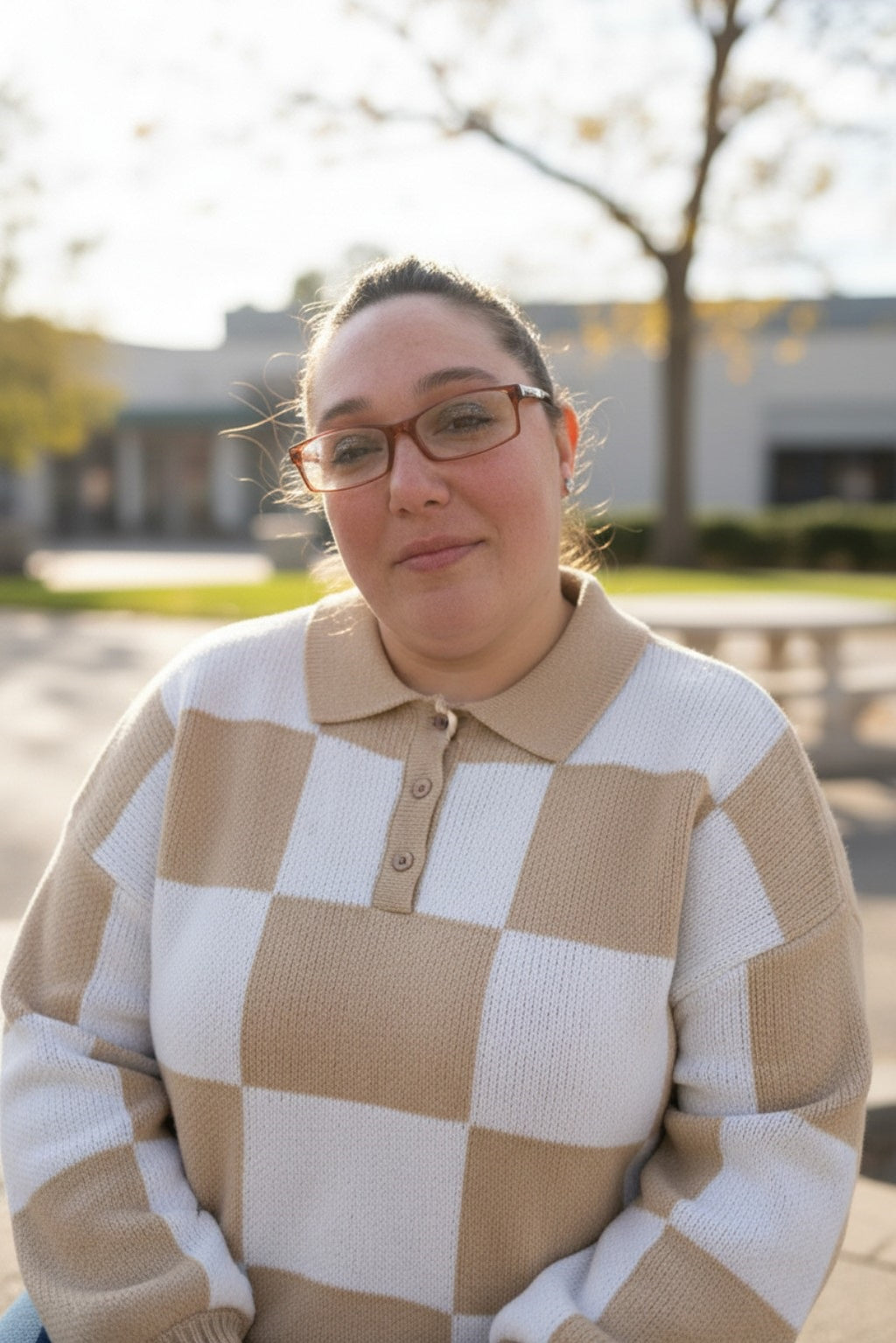 Women's Polo Collar Loose Sweater