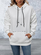 Drawstring Kangaroo Pockets Hoodie