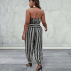 Plus Size Print Sleeveless Jumpsuit