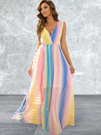 Surplice Neck Sleeveless Maxi Dress