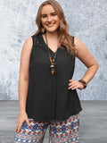Plus Size Sleeveless V-Neck Top