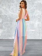 Surplice Neck Sleeveless Maxi Dress