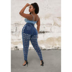 Plus size curvy cut out skinny jeans