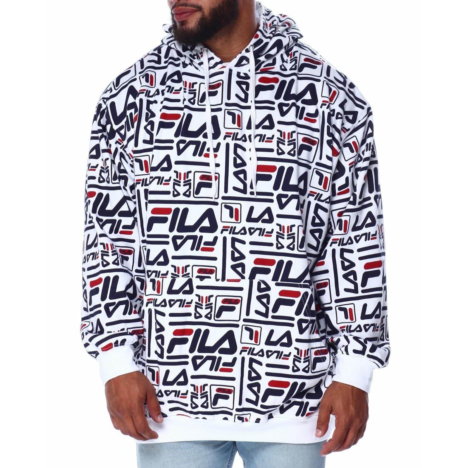 Mens all over print big and tall hoodie
