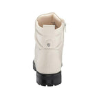 Trendy side zipper lace-up boots