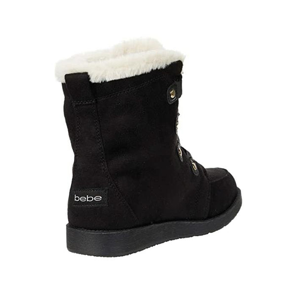 Cozy comfy Faux fur lining babe black boots