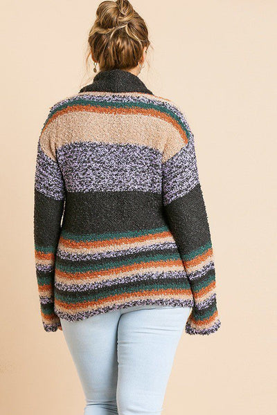 Milticolor Long Sleeve Pullover Sweater