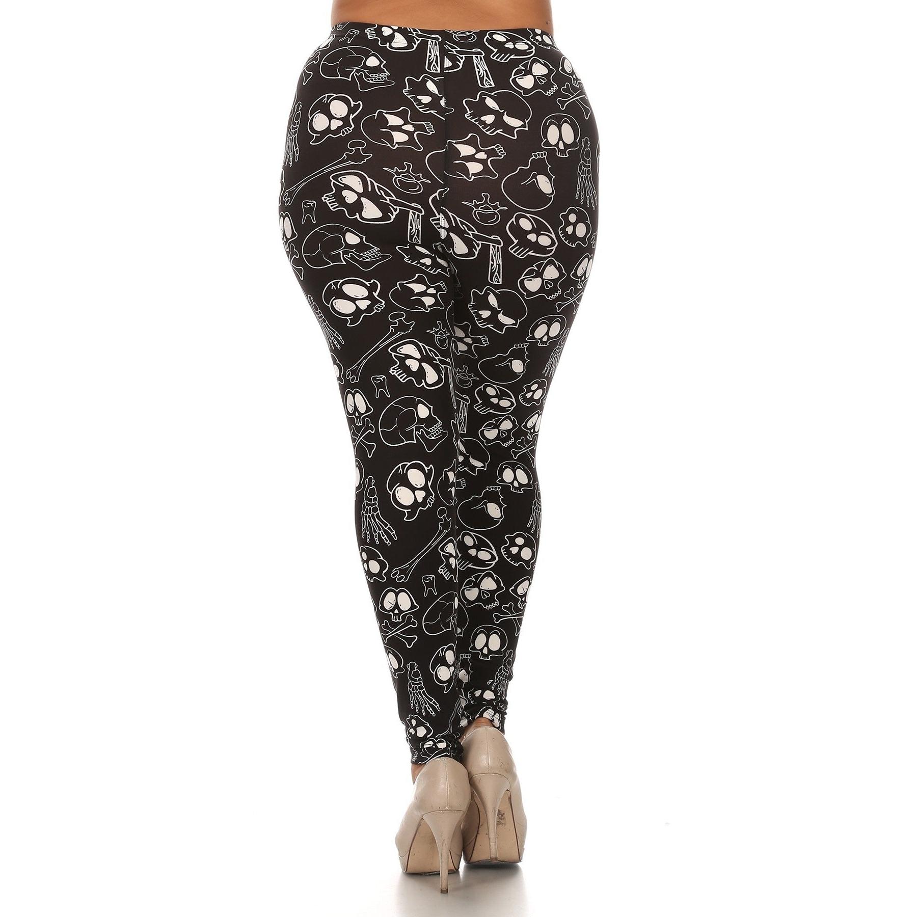 Plus Size full length Skull Leggings