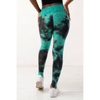 Aqua Honeycomb Waffle Knit Leggings