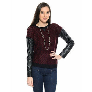Juniors long sleeve knitted sweater