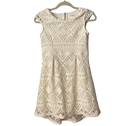 Girls Cap Sleeves lace cream dress Girls Cap Sleeves lace cream dress