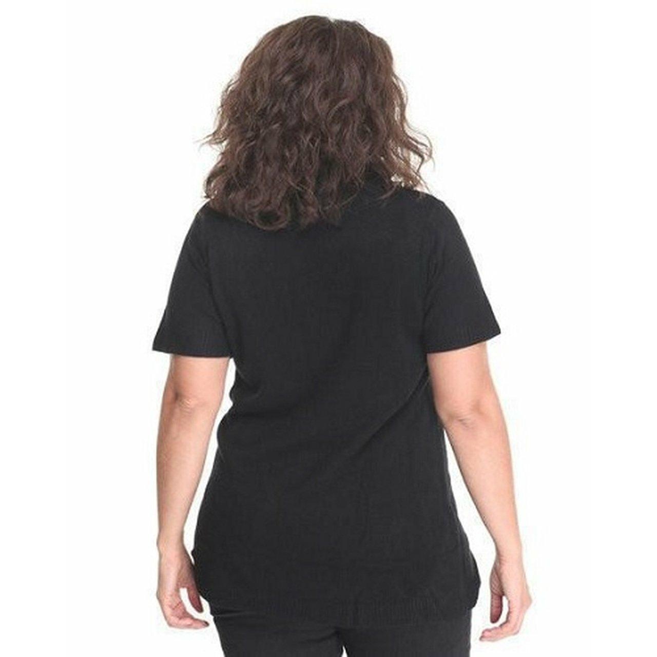  Lightweight short sleeve blue sweater