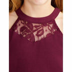 Girls Girls sleeveless lace front knit dresssleeveless lace front knit dress